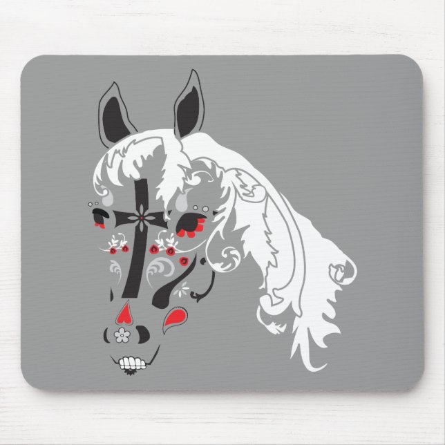 dia de los muertos horse mouse pad (Front)