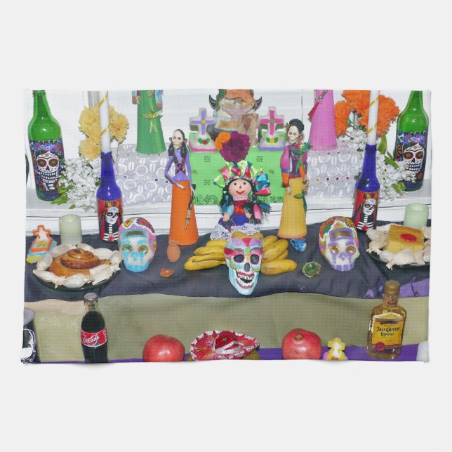 Dia de los Muertos Kitchen Towel (Horizontal)