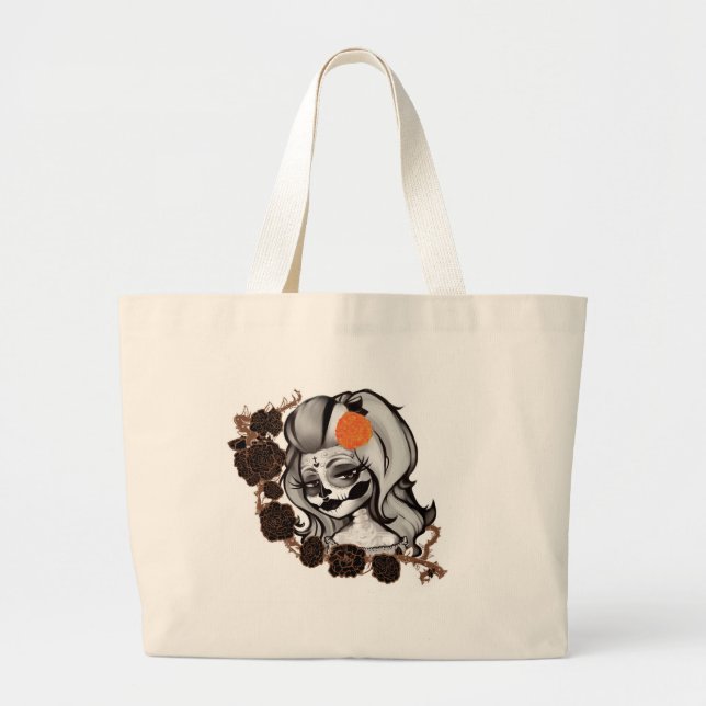 Dia de los muertos large tote bag (Front)