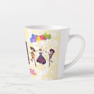 Dia De Los Muertos Latte Mug (jaune)