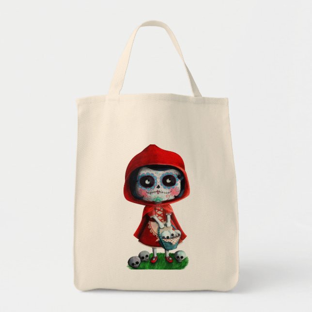Dia de los Muertos Little Red Riding Hood Tote Bag (Front)