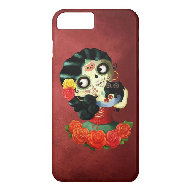 Dia de Los Muertos Lovely Mexican Catrina Girl Case-Mate iPhone Case (Back)