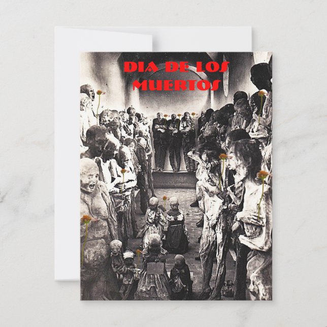 DIA DE LOS MUERTOS MACABRE MUMMY MUSEUM INVITATION (Front)