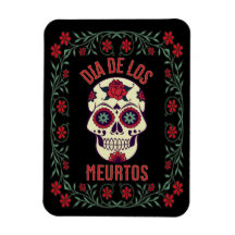 Dia de los Muertos Magnet crâne de sucre