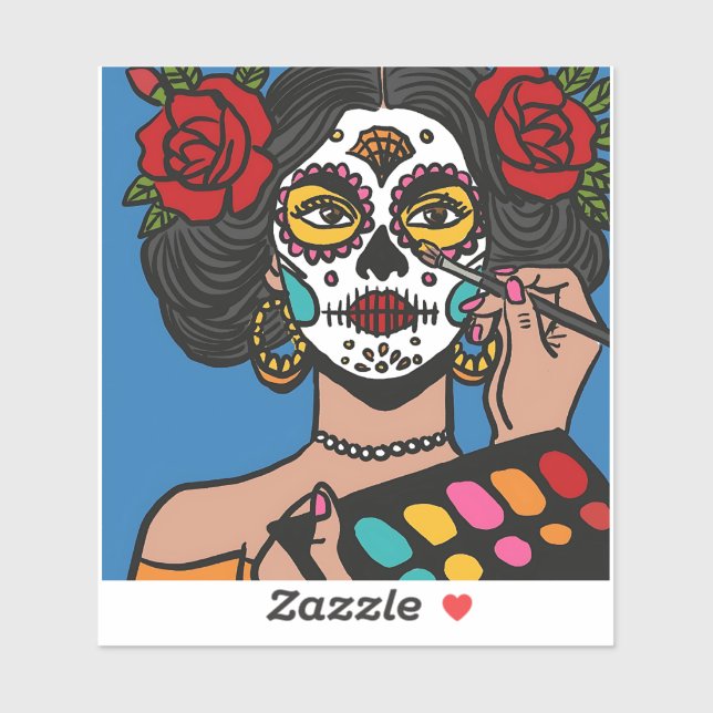 Dia de los Muertos Make Up Hand Drawn  (Sheet)