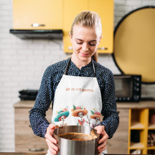 Dia de los Muertos mariacheras customizable  Apron