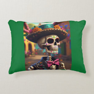 Dia De Los Muertos Mariachi Accent Pillow