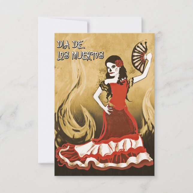dia de los muertos memorial celebration invitation (Front)