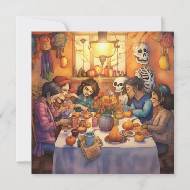"Dia de los Muertos", Memories and Feasts Invitation (Front)