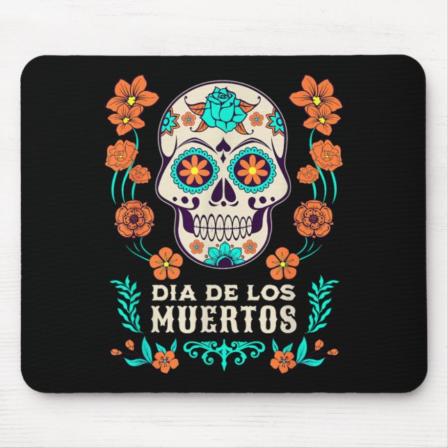 Dia De Los Muertos Mexico Sugar Skull Mouse Pad (Front)