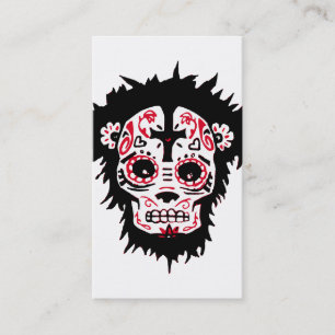 dia de los muertos monkey business card