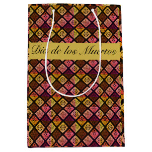 Dia de los Muertos Papel Picado Festive Style Medium Gift Bag