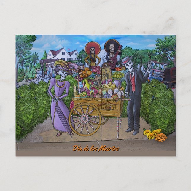 Dia de los Muertos Postcard (Front)