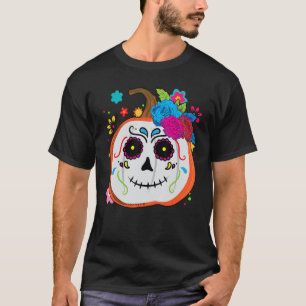 Dia De Los Muertos Pumpkin Day of Dead Kids Baby Y T-Shirt
