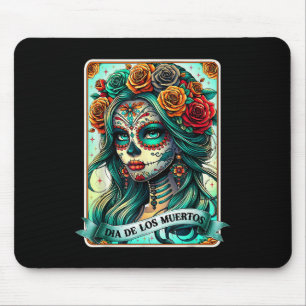 Dia De Los Muertos Rose Flower Woman Day Of The De Mouse Pad