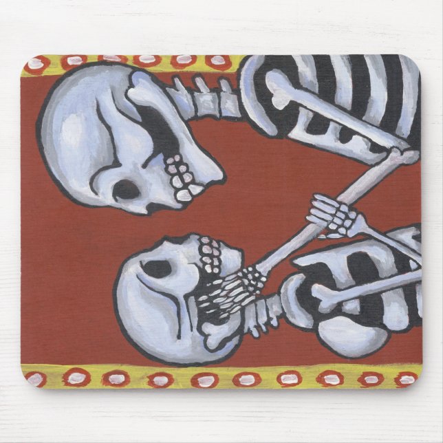 dia de los muertos skeletons in love mousepad (Front)