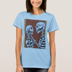 Dia de los muertos skeletons in love shirt