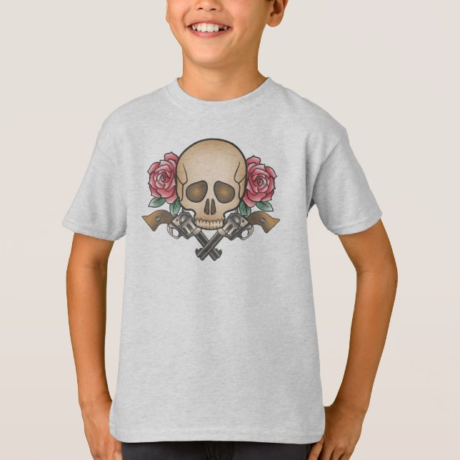 Dia de los Muertos Skull and Guns | Sleeve Shirt (Front)