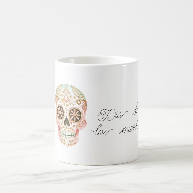 Dia de los muertos Skull Coffee Mug (Center)