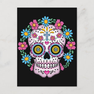 Dia de los Muertos Skull Postcard