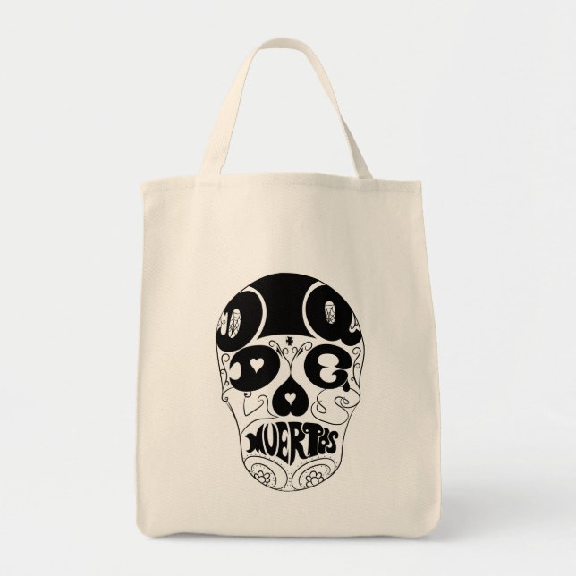 Dia De Los Muertos Skull Tote Bag (Front)