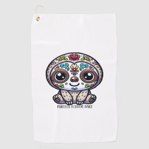 Dia De Los Muertos Sloth Active T-Shirt Golf Towel