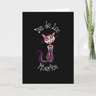 Dia de los Muertos- Sugar Candy Cat Card
