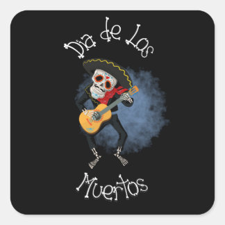 Dia de los Muertos- Sugar Candy Skull Square Sticker