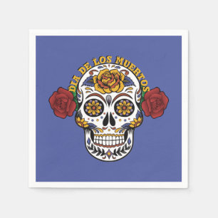 Dia de los Muertos Sugar Skull Napkin
