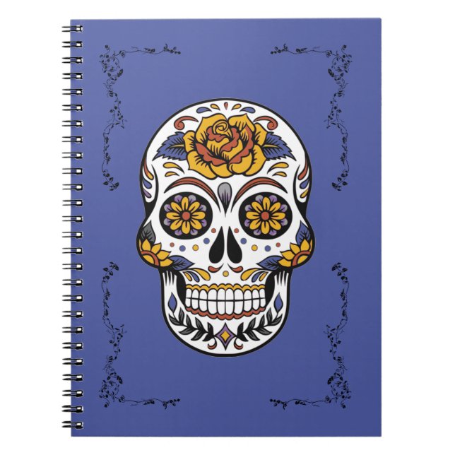Dia de los Muertos Sugar Skull Notebook (Front)