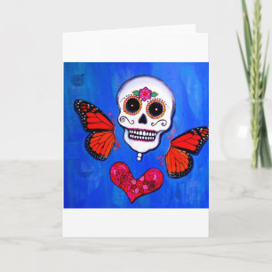 Dia De Los Muertos Sugar Skull Painting Card