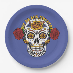 Dia de los Muertos Sugar Skull Paper Plate