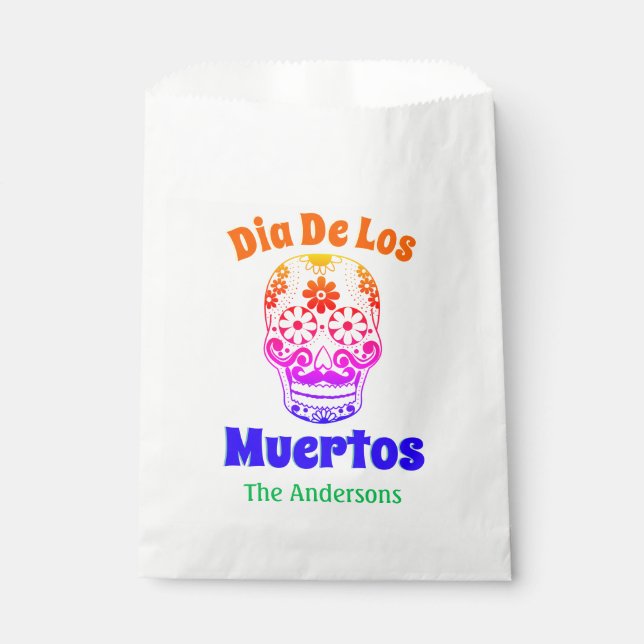 Dia De Los Muertos Sugar Skull | Personalized Favour Bag (Front)