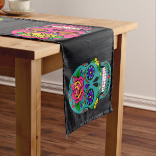 Día de los Muertos Sugar Skulls 16X90" Medium Table Runner