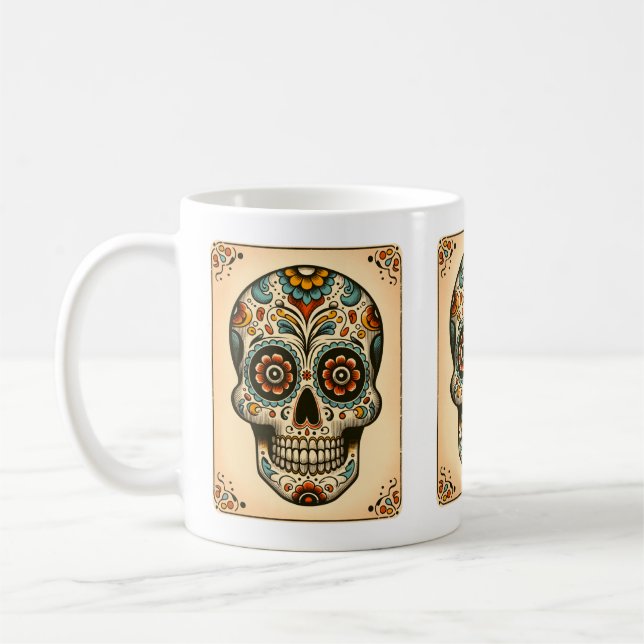 Dia de los Muertos Tarot Coffee Mug (Left)