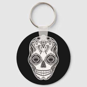 Dia de los Muertos That Girl Skull Keychain