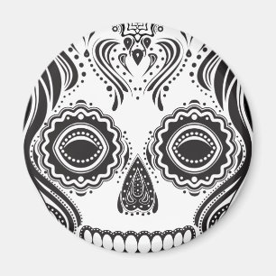 Dia de los Muertos That Girl Skull Magnet