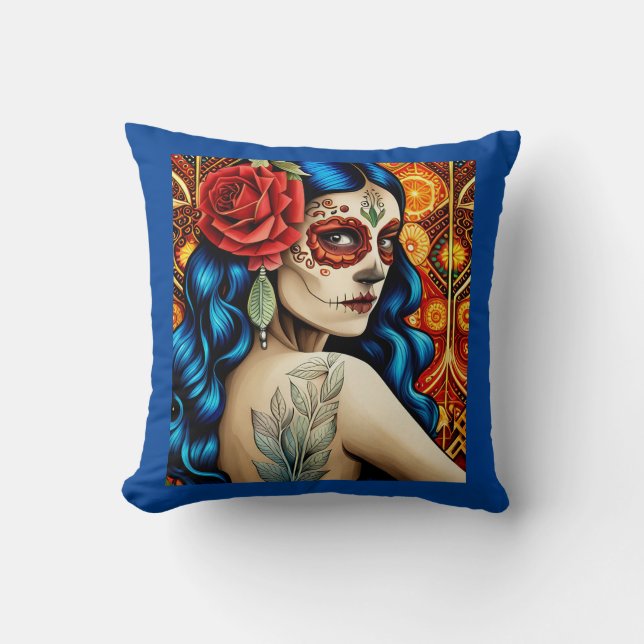 Día de los Muertos  Throw Pillow (Front)