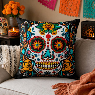 Dia de los Muertos Throw Pillow