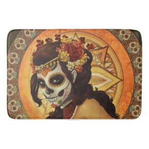 Dia De Los Muertos Throw Pillow Bath Mat