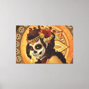 Dia De Los Muertos Throw Pillow Canvas Print