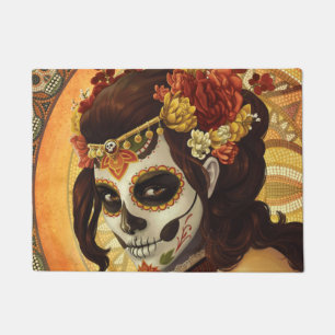 Dia De Los Muertos Throw Pillow Doormat