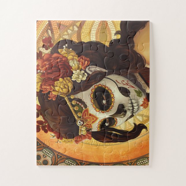 Dia De Los Muertos Throw Pillow Jigsaw Puzzle (Vertical)