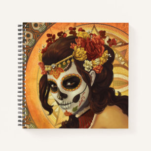 Dia De Los Muertos Throw Pillow Notebook