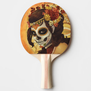 Dia De Los Muertos Throw Pillow Ping Pong Paddle