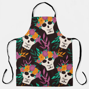 Dia de Los Muertos,traditional Mexican Halloween f Apron
