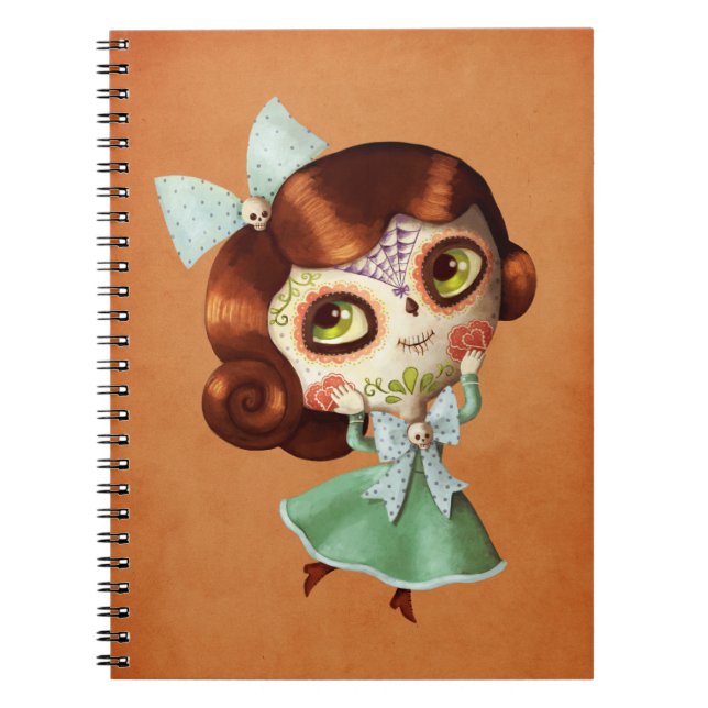 Dia de Los Muertos Vintage Doll Notebook (Front)