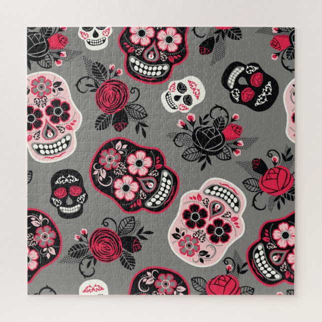 Dia de los Muertos: Vintage Pattern Jigsaw Puzzle (Vertical)