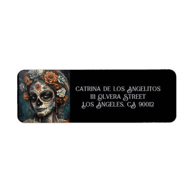Dia de los muertos visage peint, personnalisable (Devant)