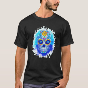 Dia De Los Muertos Watercolour Mexico Mask Skull P T-Shirt